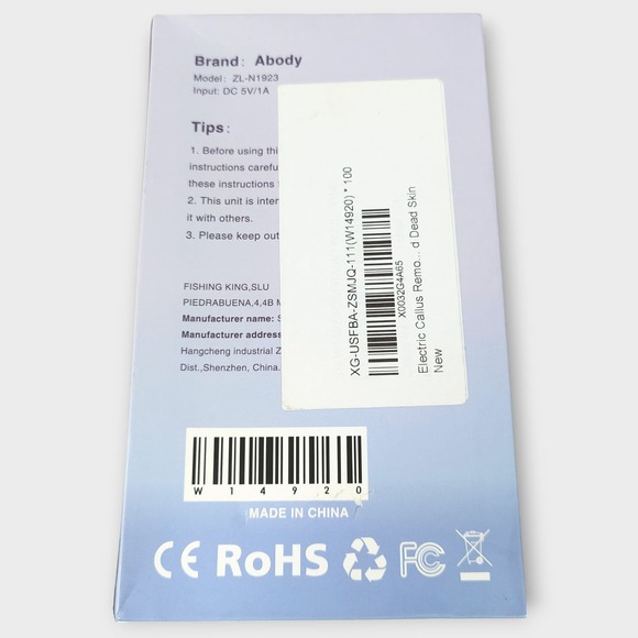 New in Box ABODY Electric Callus Remover with 3 different Rollers 2-Speed - Picture 4 of 5